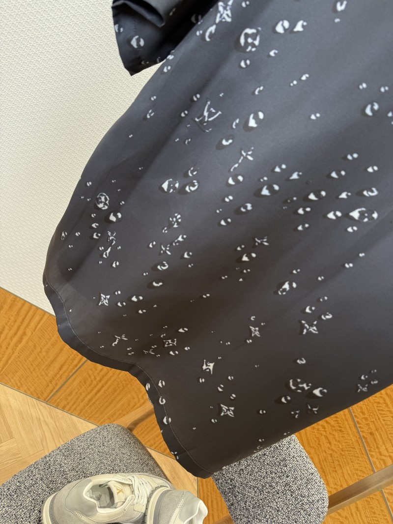 LV Water Drop Print Lapel Short-Sleeve Shirt 5
