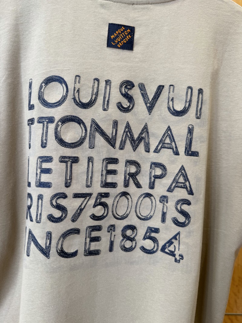 LV Micro Logo Embroidered Short-Sleeve T-Shirt 6