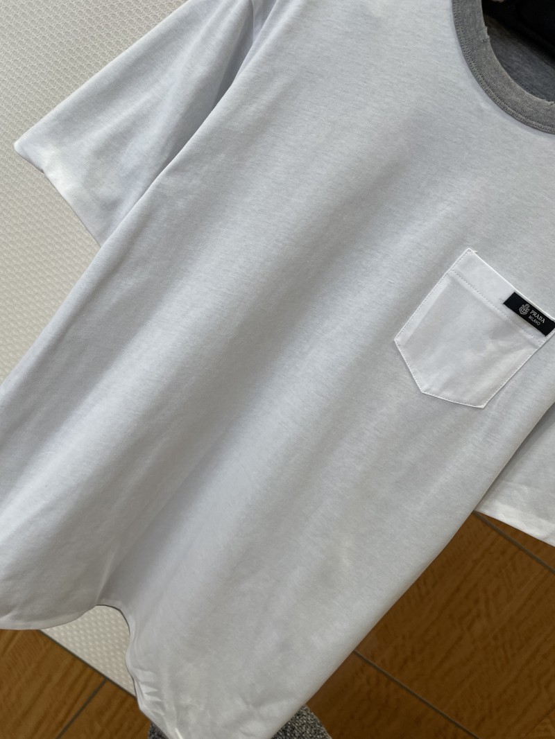 Prada Reversible Cotton Crew Neck Short-Sleeve T-Shirt 1 2