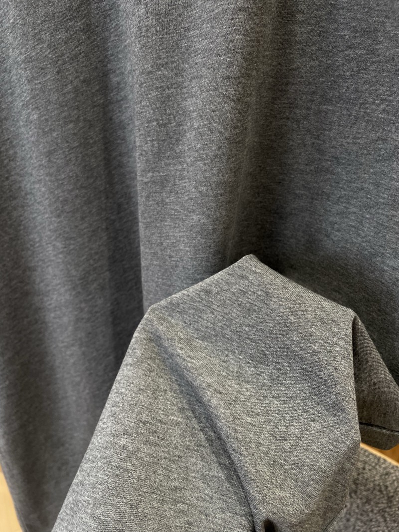 LV Leather Logo Cotton Crew Neck Short-Sleeve T-Shirt 4