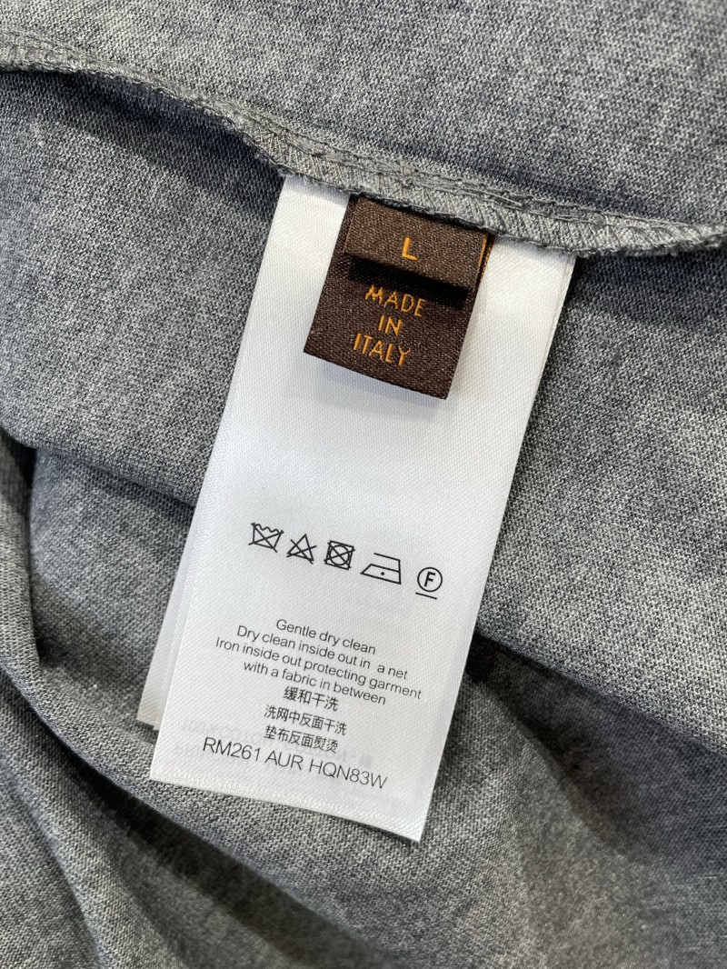 LV Leather Logo Cotton Crew Neck Short-Sleeve T-Shirt 8