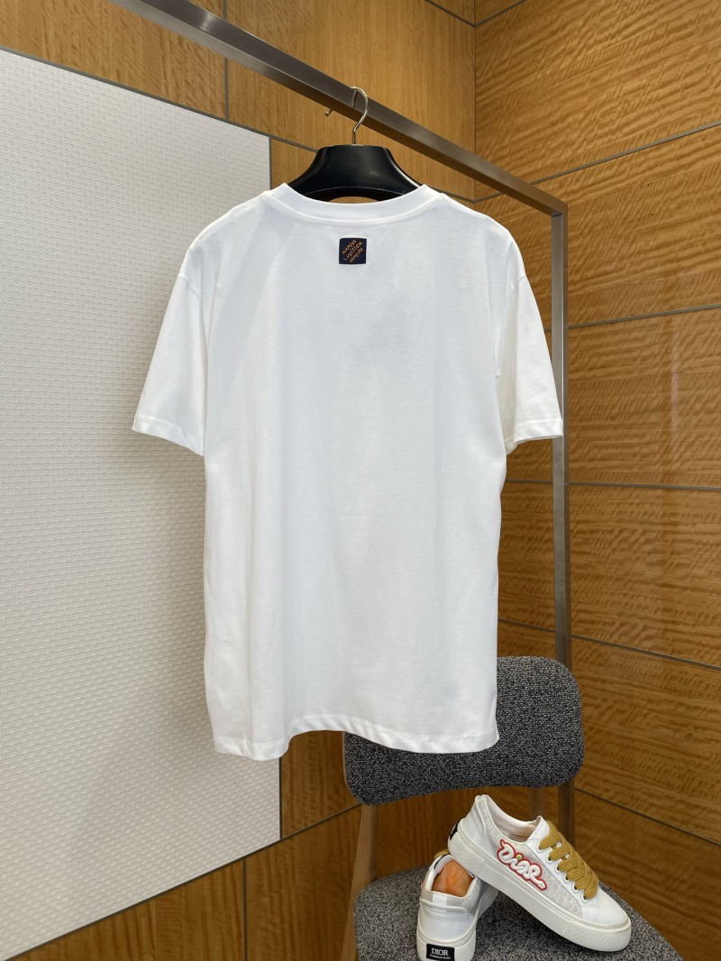 LV Animal Letter Embroidered Crew Neck Short-Sleeve T-Shirt 1