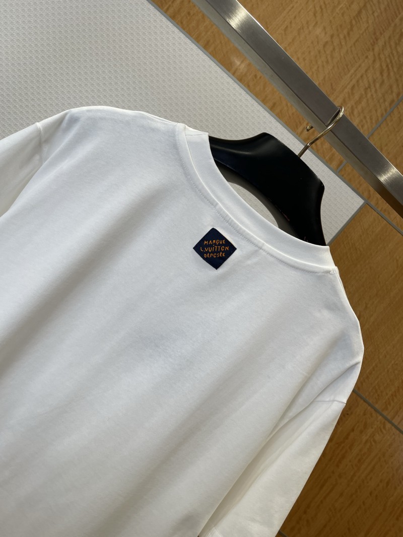 LV Animal Letter Embroidered Crew Neck Short-Sleeve T-Shirt 5