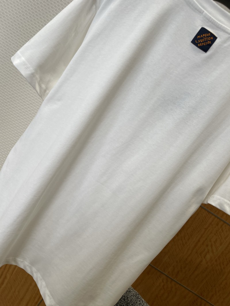 LV Animal Letter Embroidered Crew Neck Short-Sleeve T-Shirt 6
