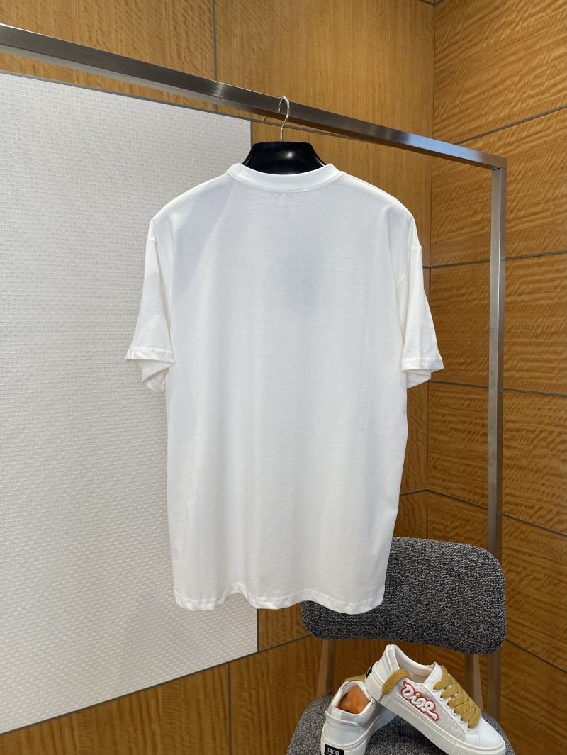 LV Snow Mountain Print Crew Neck Short-Sleeve T-Shirt 1
