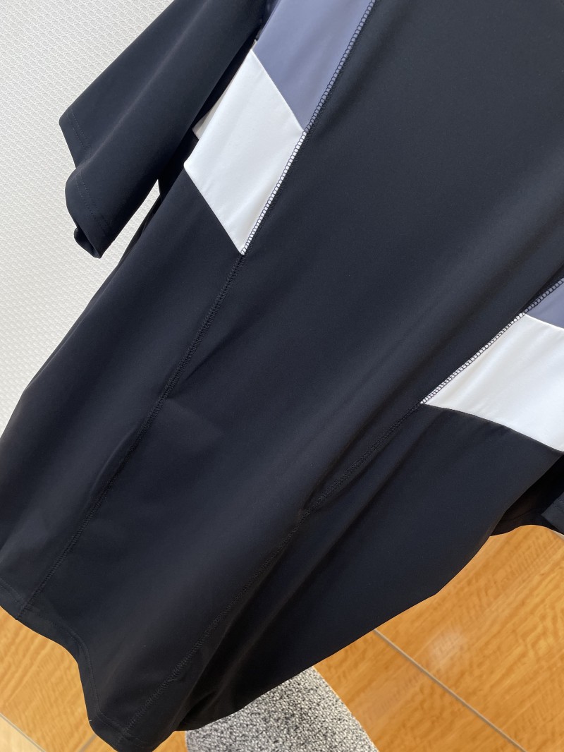 LV Color-Blocked Crew Neck Sports Short-Sleeve T-Shirt 6