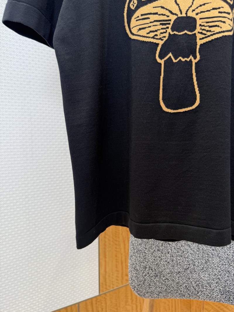 LV Mushroom Print Knit Short-Sleeve T-Shirt 4