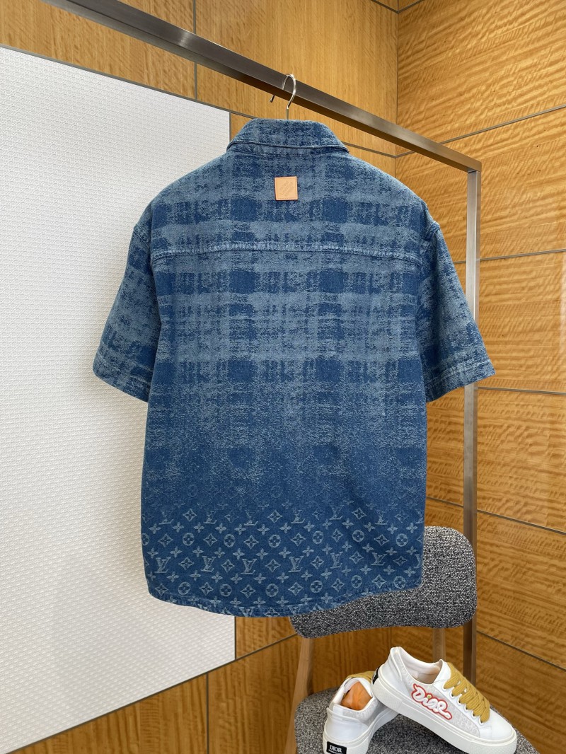 LV Jacquard Gradient Denim Short-Sleeve Shirt 1