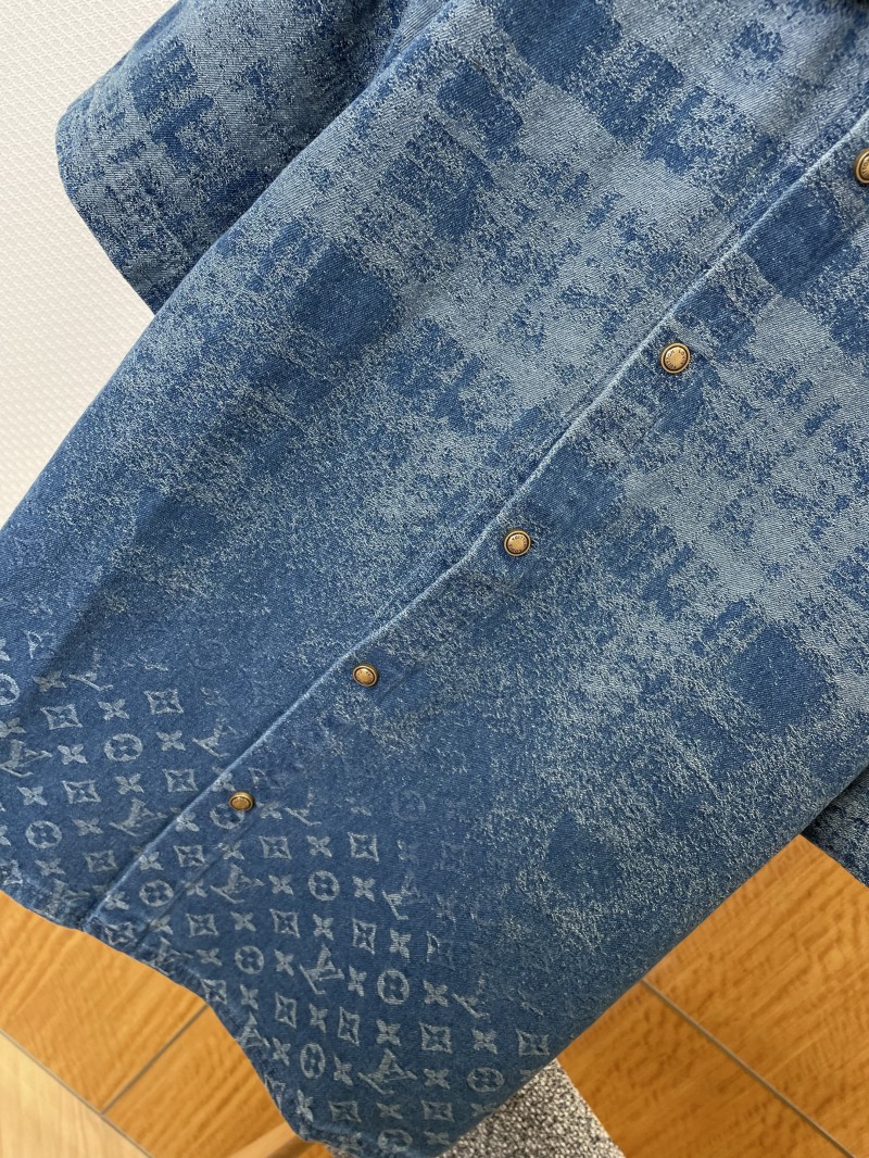 LV Jacquard Gradient Denim Short-Sleeve Shirt 3