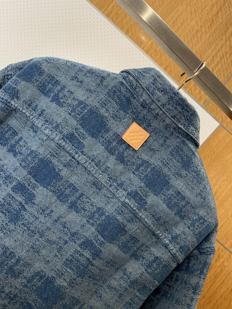 LV Jacquard Gradient Denim Short-Sleeve Shirt 5
