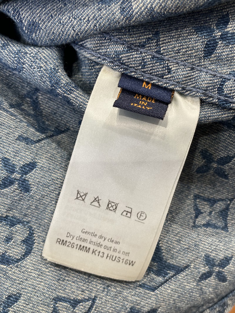 LV Jacquard Gradient Denim Short-Sleeve Shirt 8