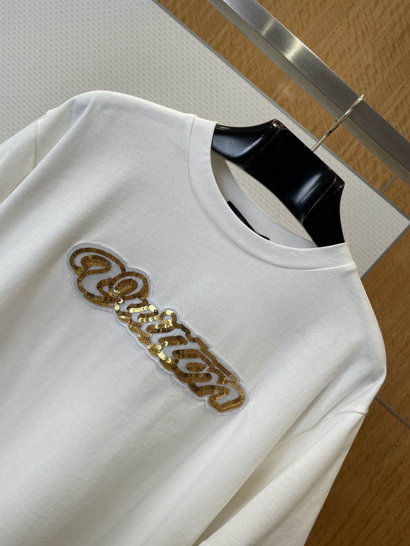 LV Sequined Letter Logo Short-Sleeve T-Shirt 1 2