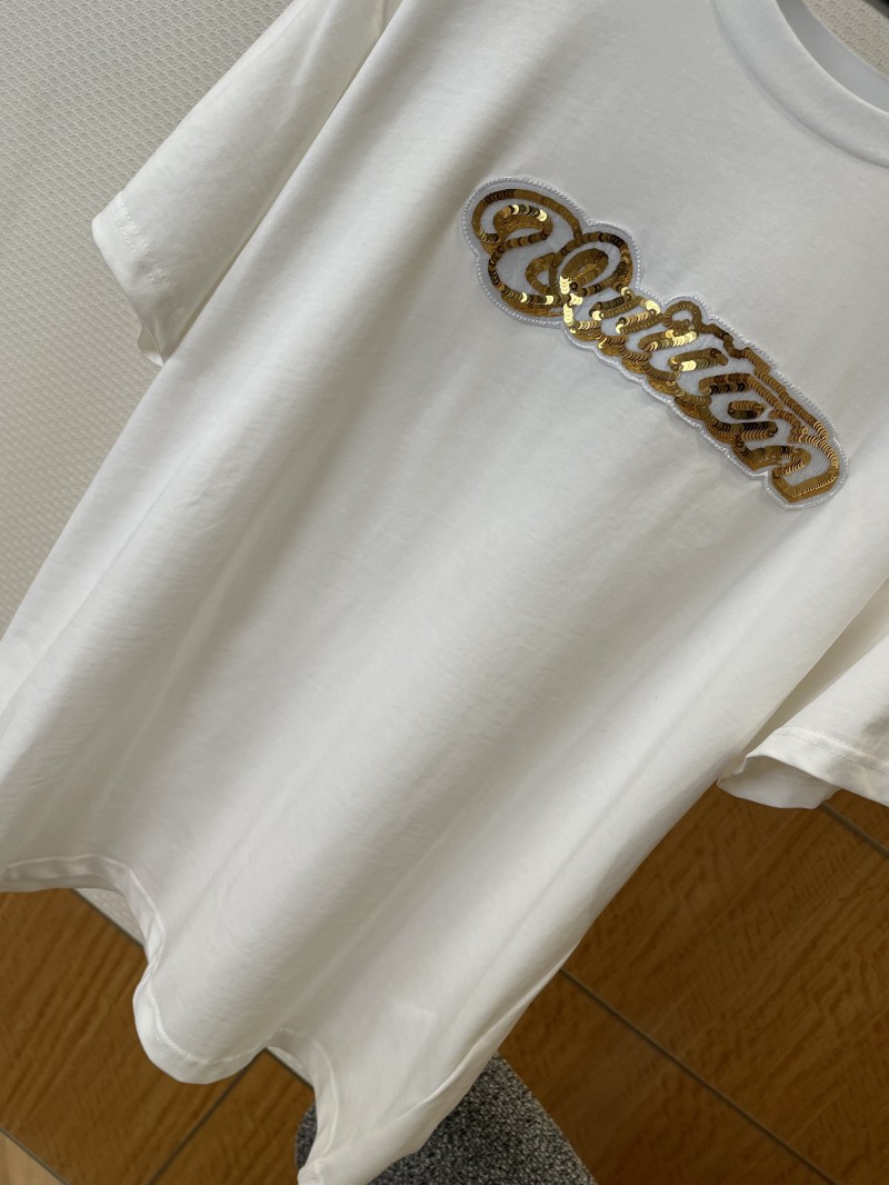 LV Sequined Letter Logo Short-Sleeve T-Shirt 1 3