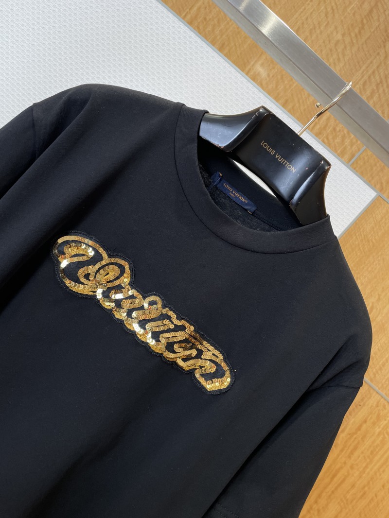 LV Sequined Letter Logo Short-Sleeve T-Shirt 2 2