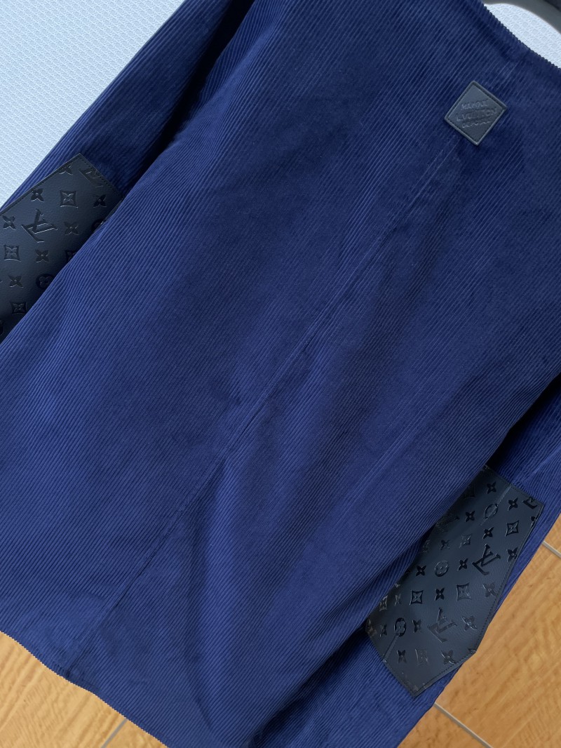 LV Pocket Leather Label V-Neck Cardigan Jacket 6