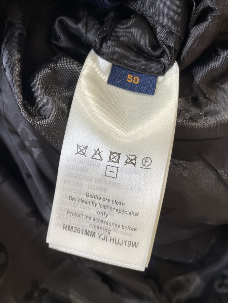 LV Pocket Leather Label V-Neck Cardigan Jacket 8
