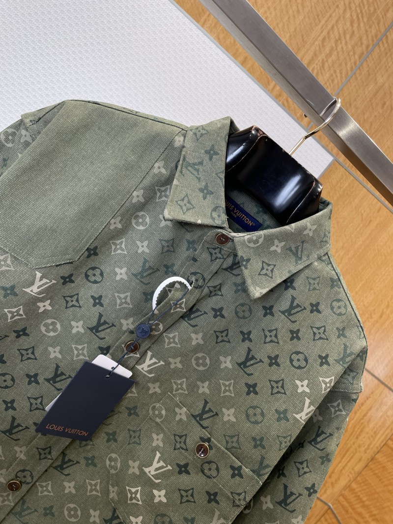 LV Full Print Jacquard Denim Shirt 2