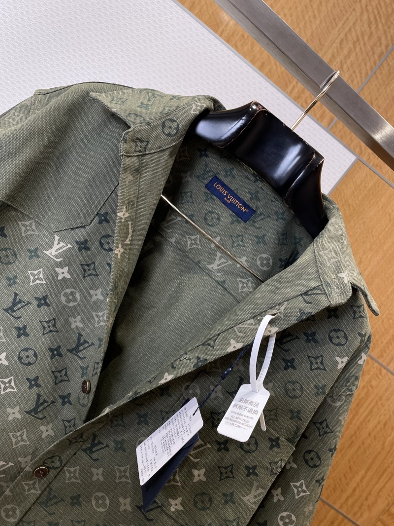 LV Full Print Jacquard Denim Shirt 4