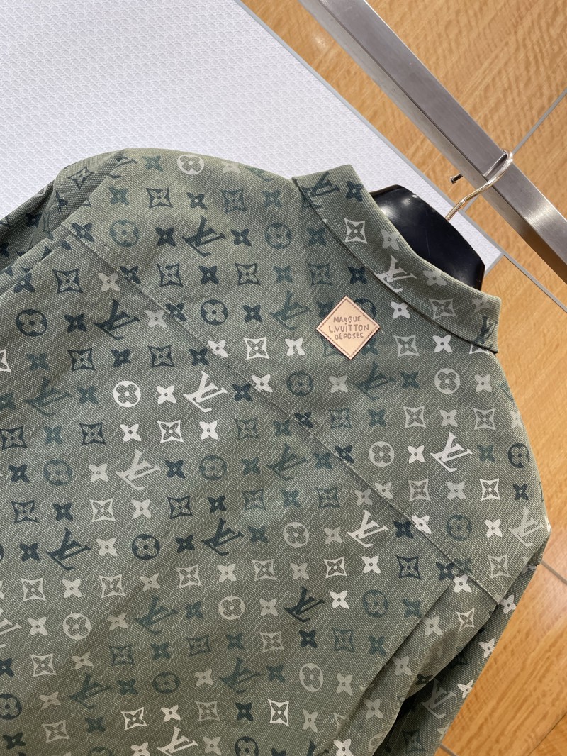 LV Full Print Jacquard Denim Shirt 5