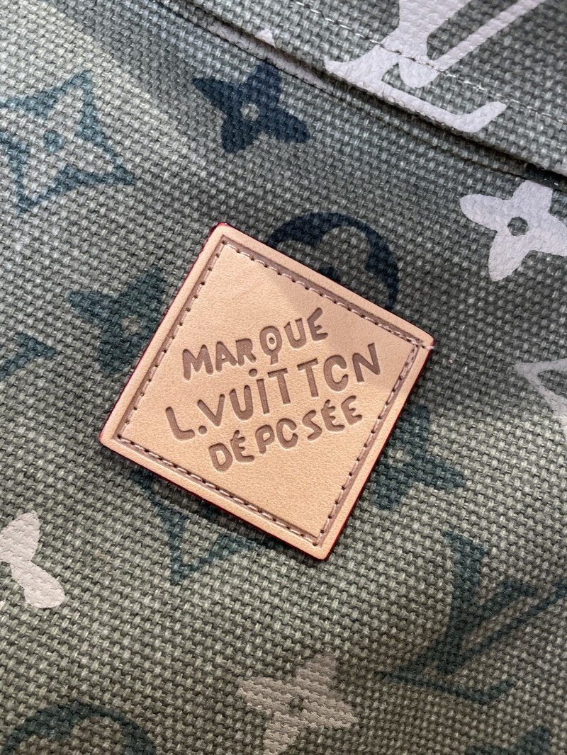 LV Full Print Jacquard Denim Shirt 8