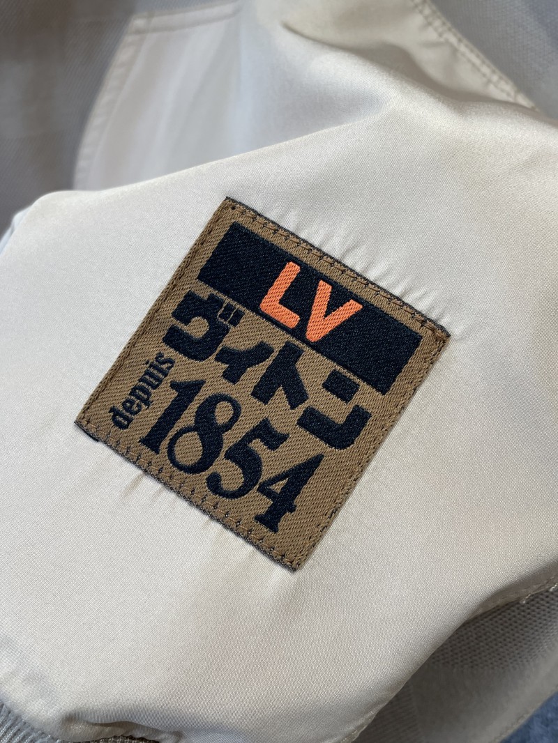 LV Half-Zip Contrast Color Stand Collar Sweatshirt 4