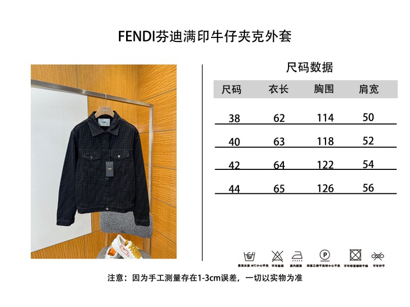 Fendi All-Over Print Denim Jacket 9