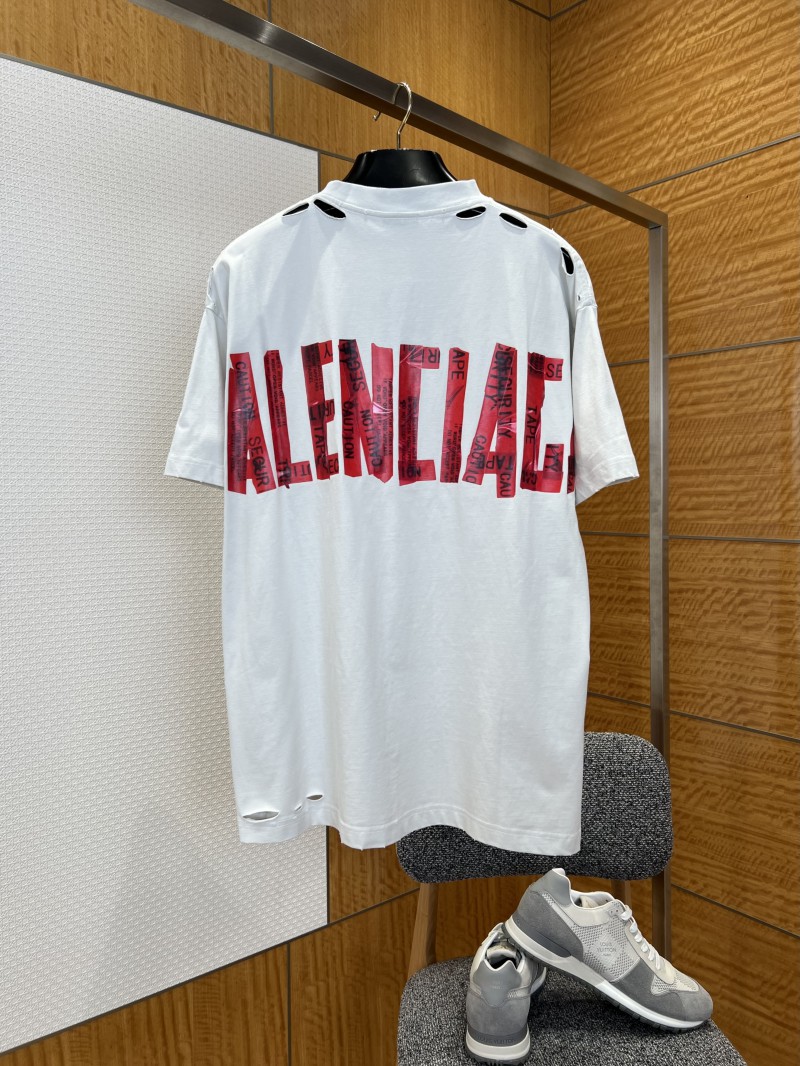 Balenciaga Solid-Color Safety Tape Micro-Logo Short-Sleeve T-Shirt 1 1