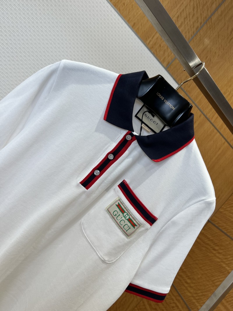 Gucci Branded Label Pocket Trim Short-Sleeve Polo Shirt 1 2