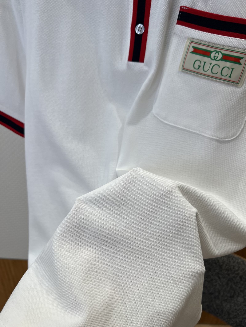 Gucci Branded Label Pocket Trim Short-Sleeve Polo Shirt 1 4