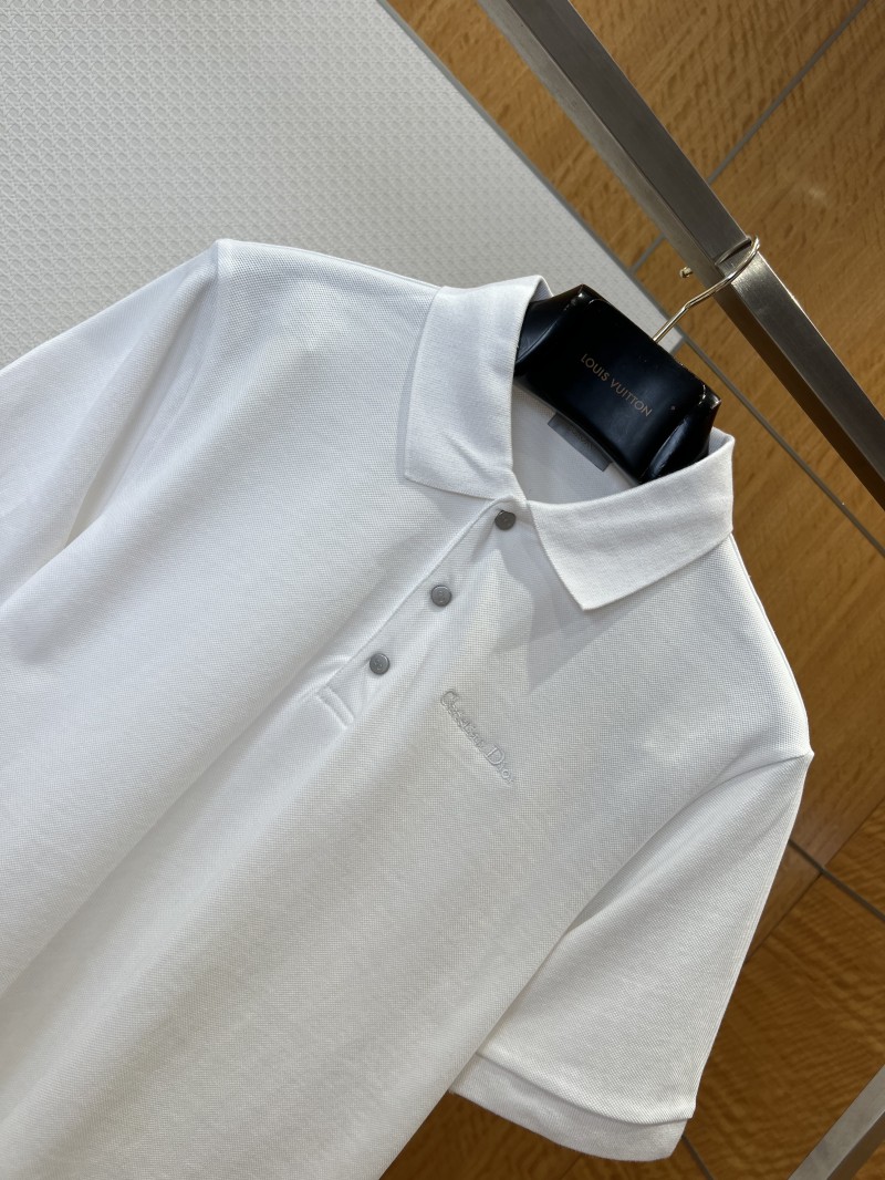 Dior Embroidered Logo Short-Sleeve Polo Shirt 1 2
