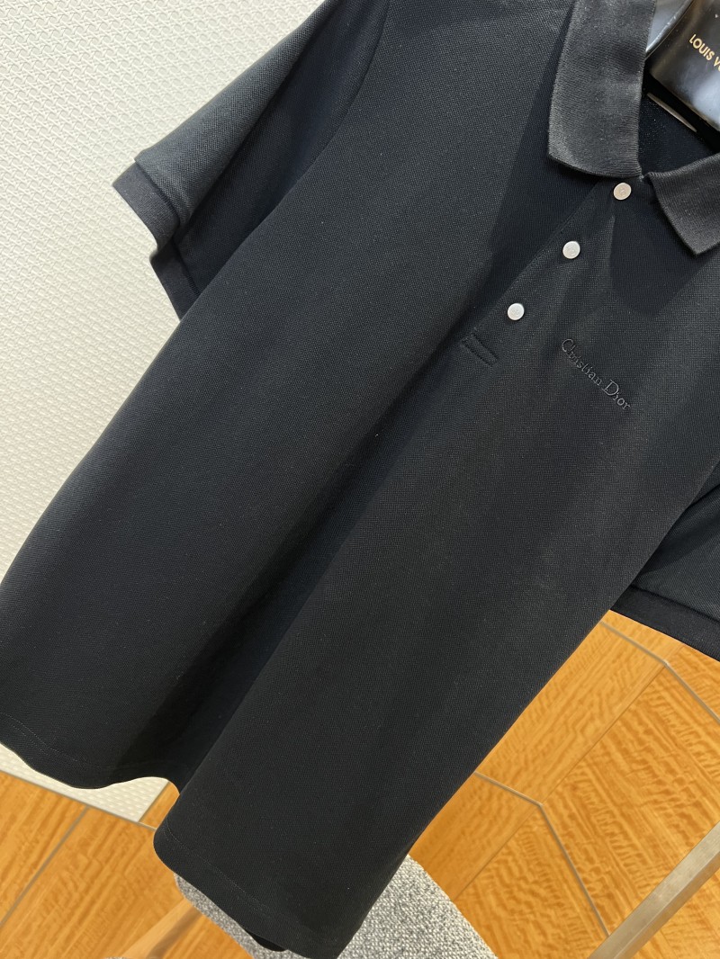 Dior Embroidered Logo Short-Sleeve Polo Shirt 2 3
