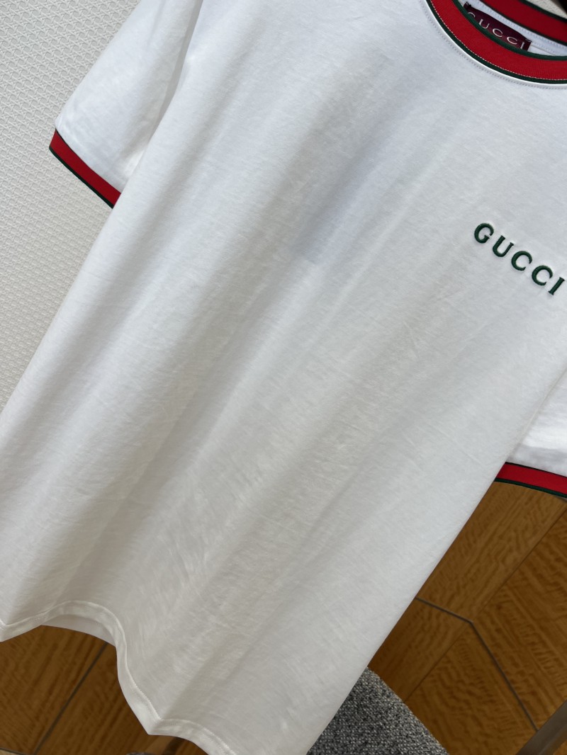 Gucci Letter Embroidered Cotton Short-Sleeve T-Shirt 2 3