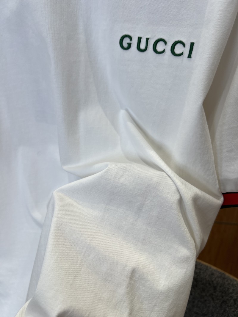 Gucci Letter Embroidered Cotton Short-Sleeve T-Shirt 2 4