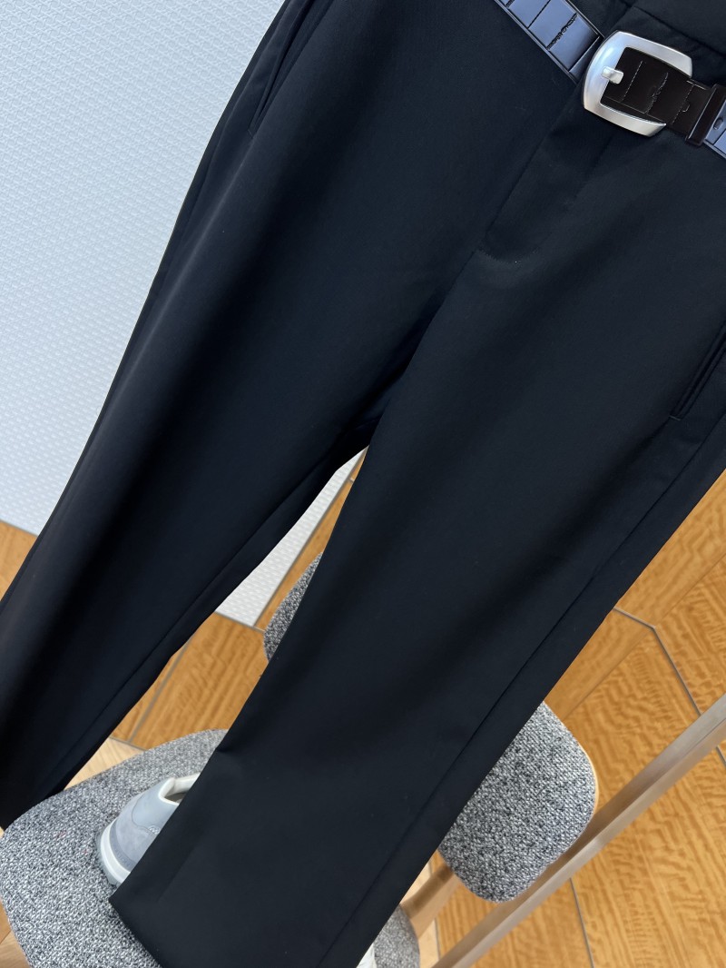 Prada Straight-Leg Belted Trousers 3