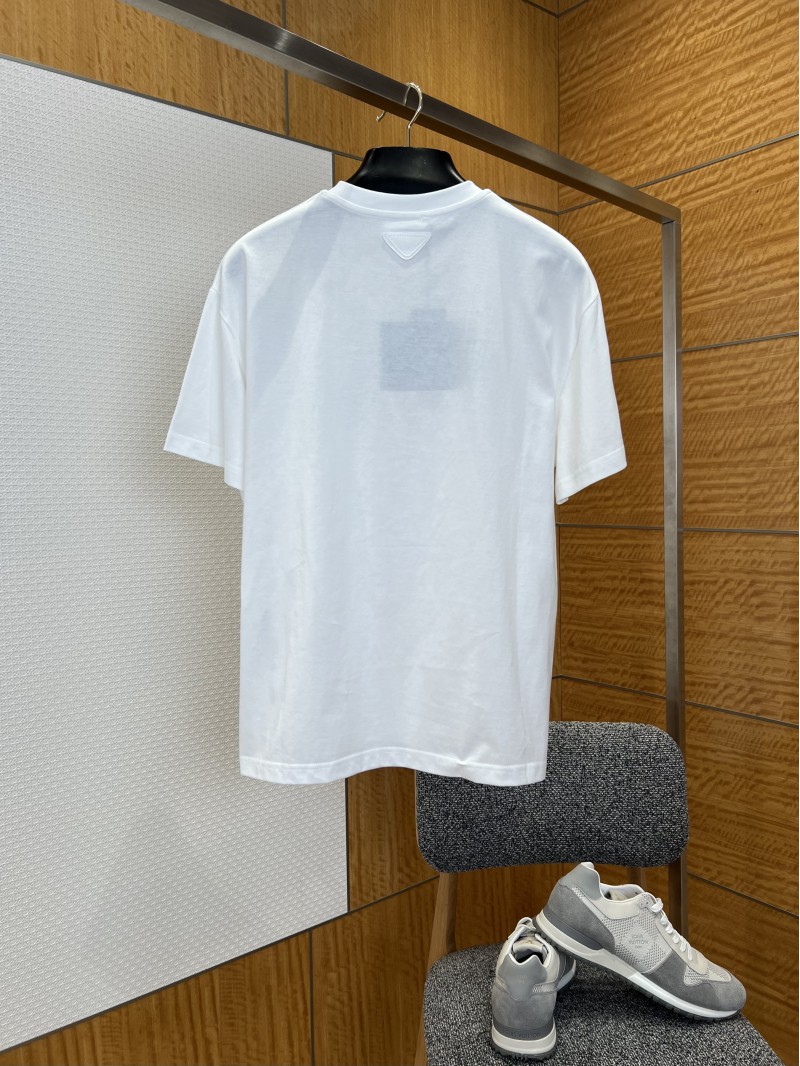 Prada Lake View Print Casual Short-Sleeve T-Shirt 1