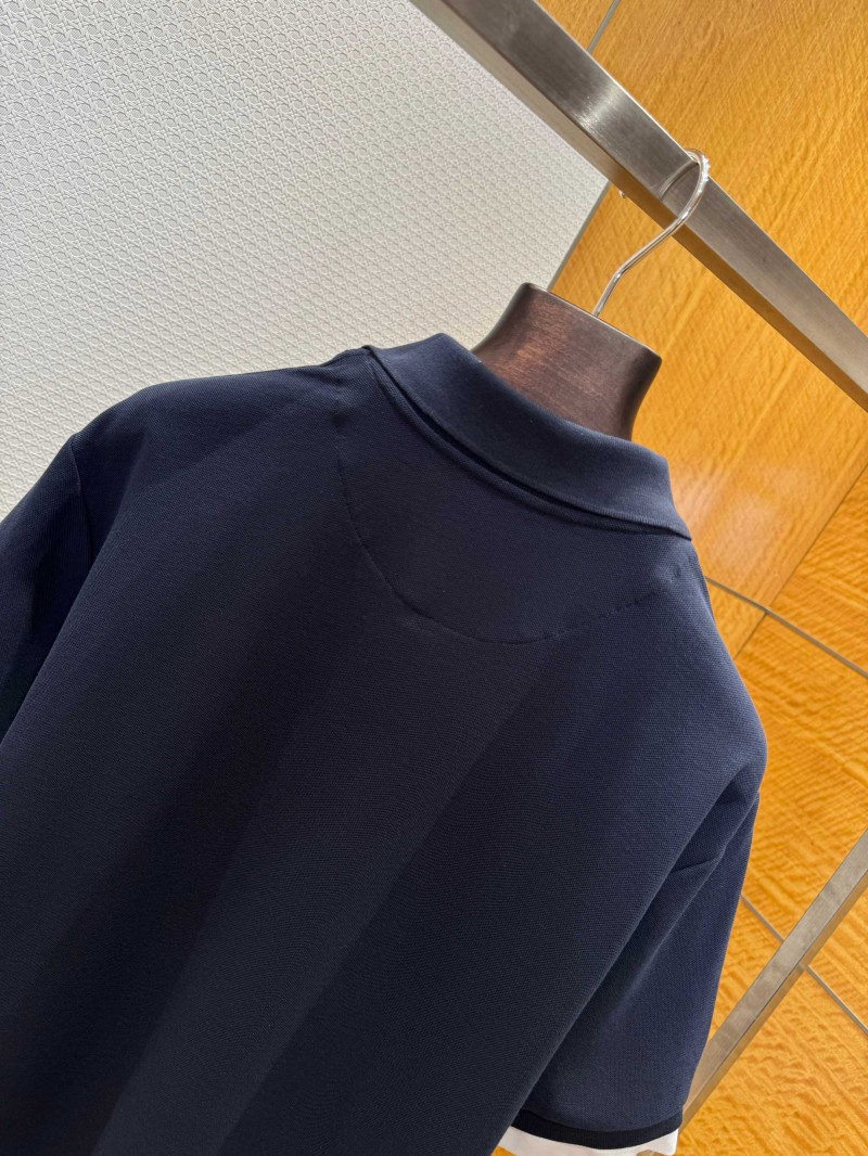 Prada Cotton-Blend Ribbed Short-Sleeve Polo Shirt 6