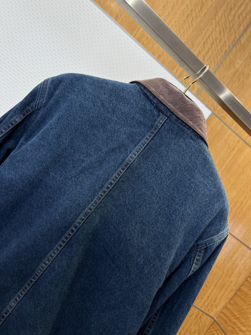 LV Single-Button Pocket Lapel Denim Jacket 5