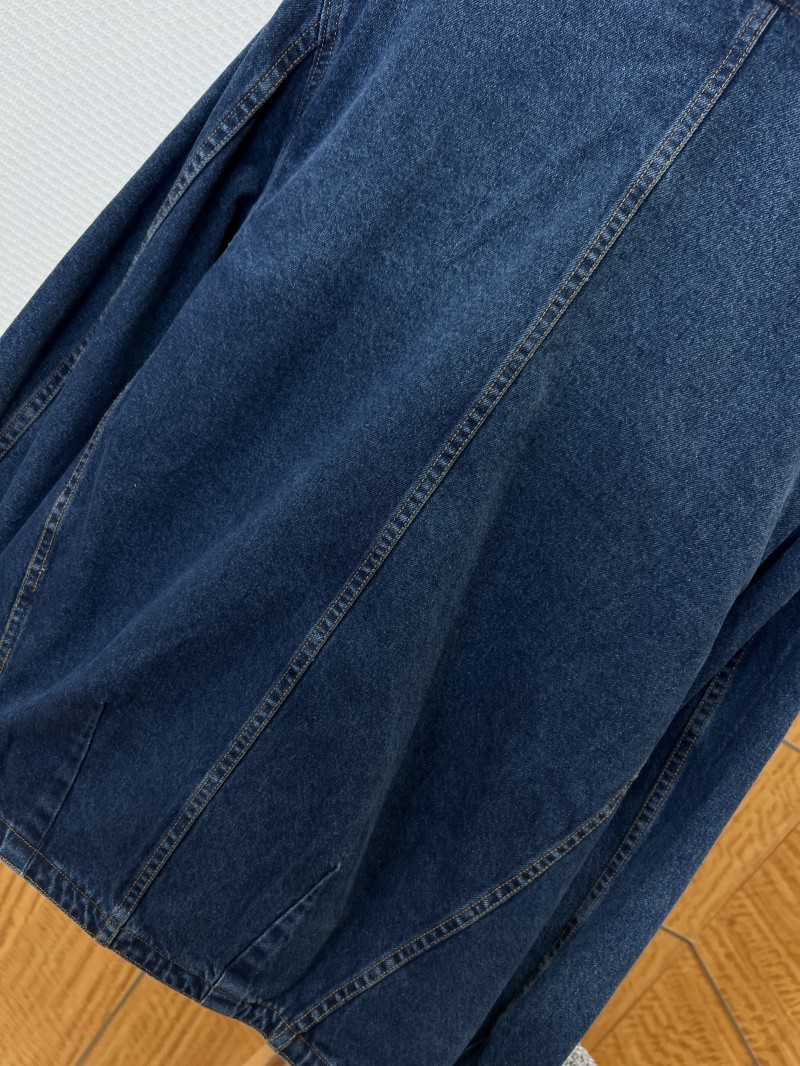 LV Single-Button Pocket Lapel Denim Jacket 6