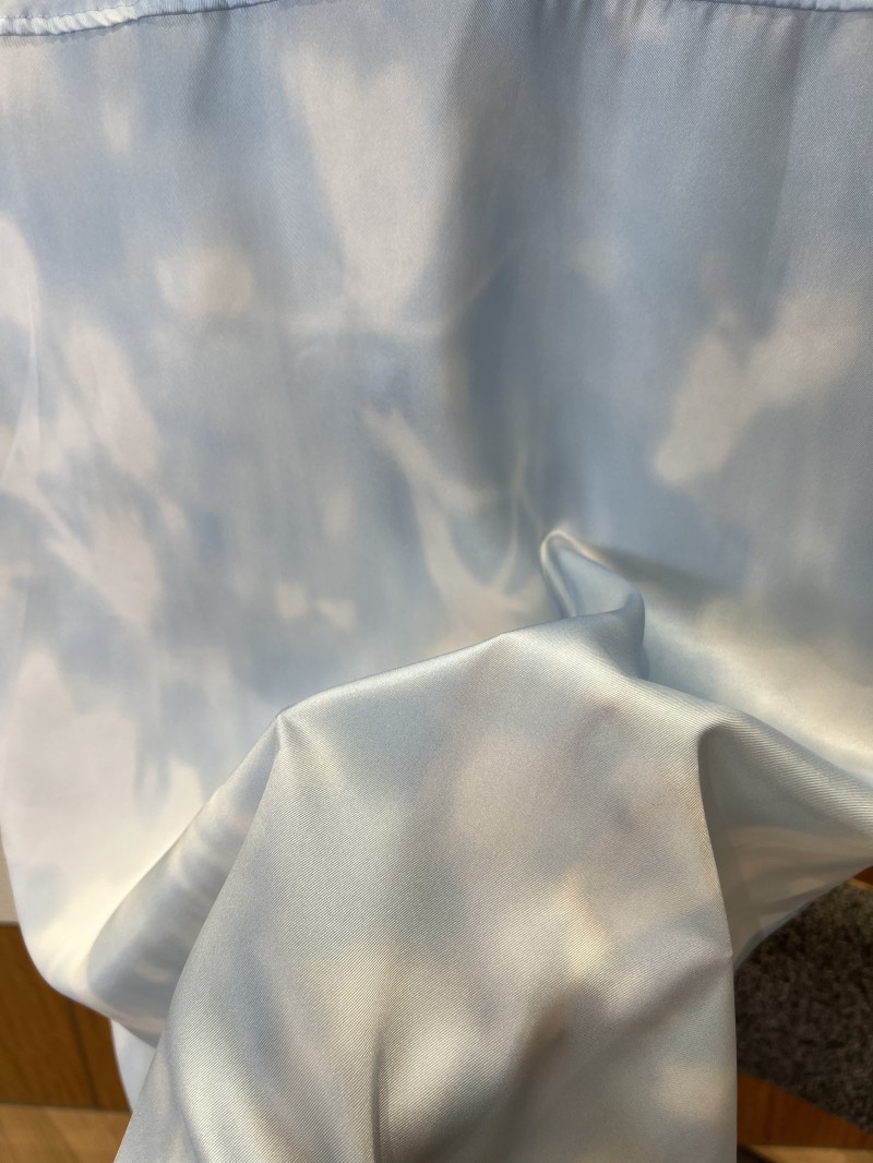 LV Tie-Dye Gradient Collared Short-Sleeve Shirt 7