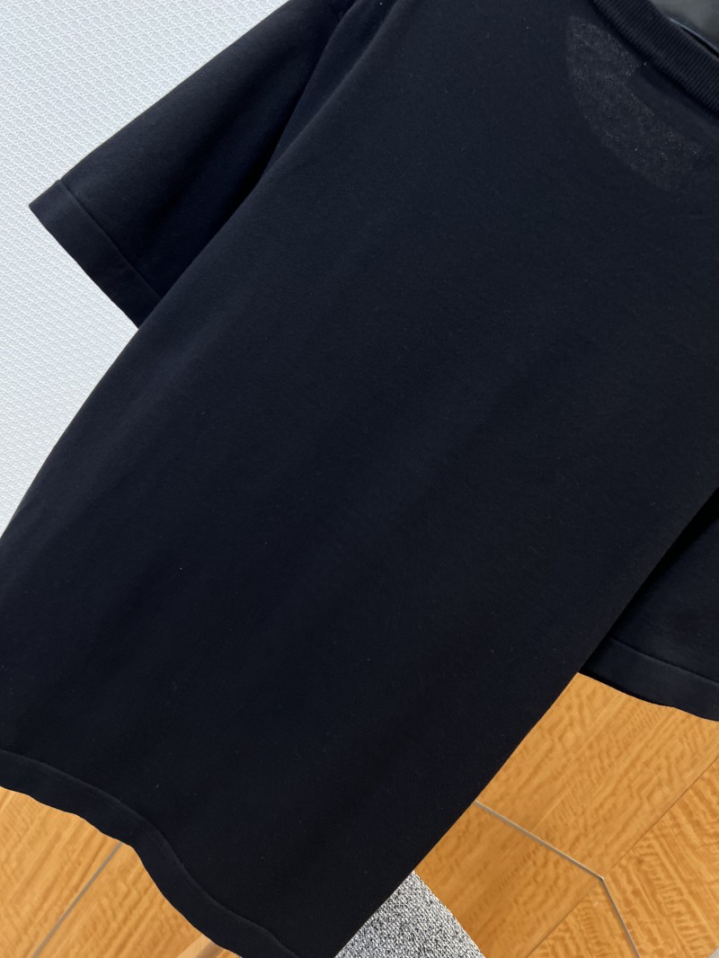 LV Logo Embroidered Knit Short-Sleeve T-Shirt 1 6