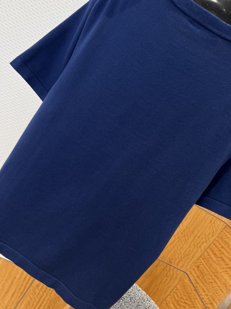 LV Logo Embroidered Knit Short-Sleeve T-Shirt 3 6