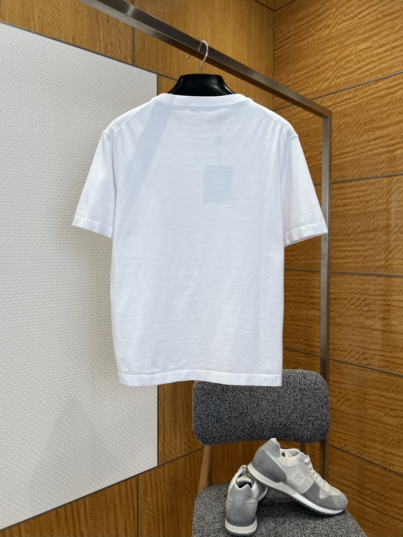 LV Logo Embroidered Knit Short-Sleeve T-Shirt 2 1