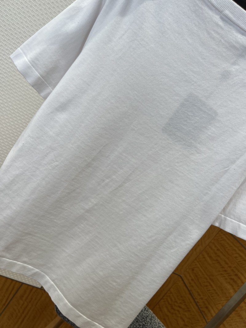 LV Logo Embroidered Knit Short-Sleeve T-Shirt 2 6