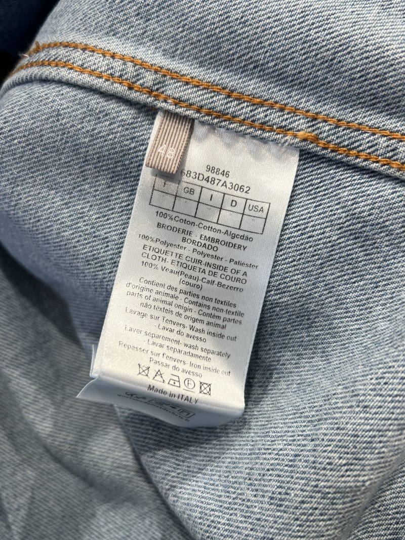 Dior Embroidered Letter Zipper Denim Jacket 8
