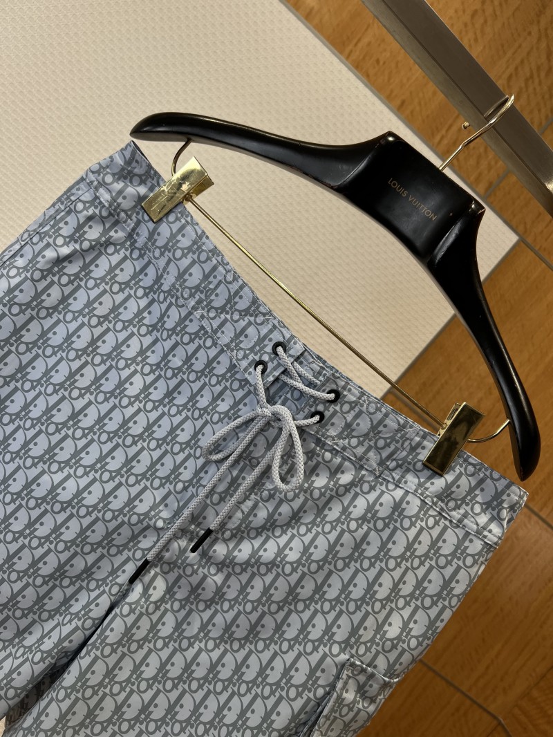 Dior All-Over Logo Drawstring Casual Shorts 1 2