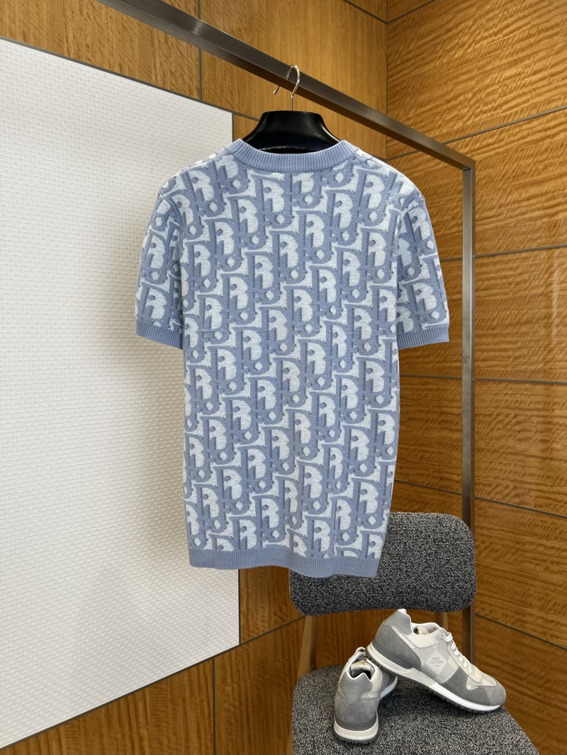 Dior All-Over Print Knit Short-Sleeve T-Shirt 1