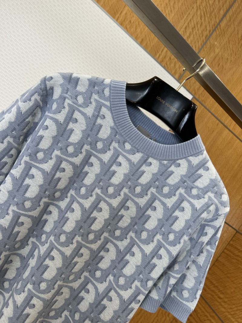 Dior All-Over Print Knit Short-Sleeve T-Shirt 2