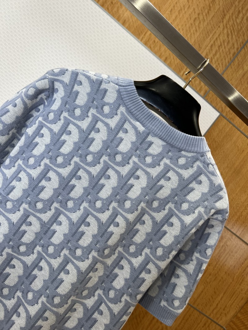 Dior All-Over Print Knit Short-Sleeve T-Shirt 5