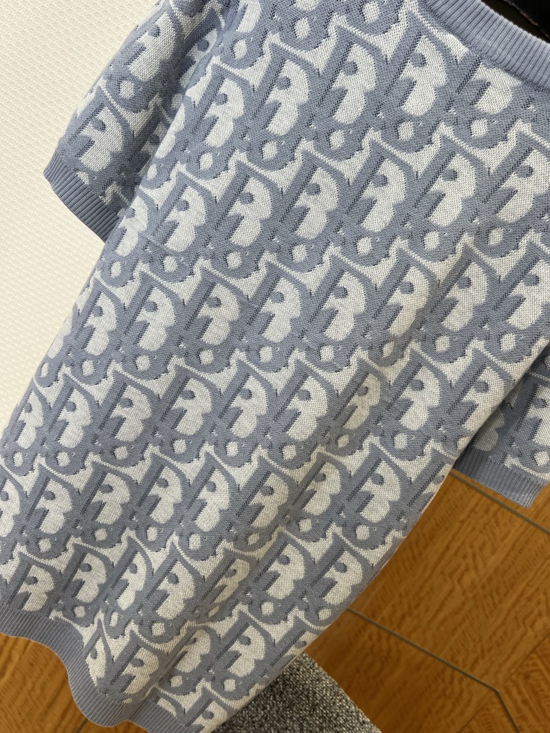 Dior All-Over Print Knit Short-Sleeve T-Shirt 6
