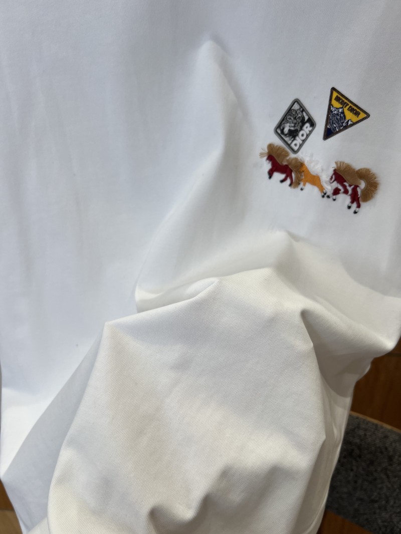 Dior Animal Embroidered Crew-Neck Short-Sleeve T-Shirt 1 4